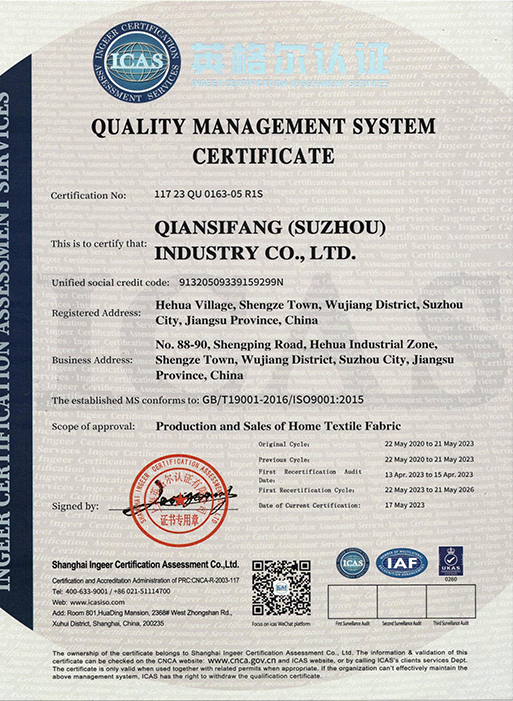 Deimhniú ISO9001:2015